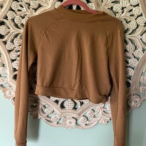 Adidas mock neck crop top